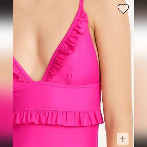J Crew Deep Plunge Ruffle Swimsuit Black Size 0 NWT - Picture 7 of 13